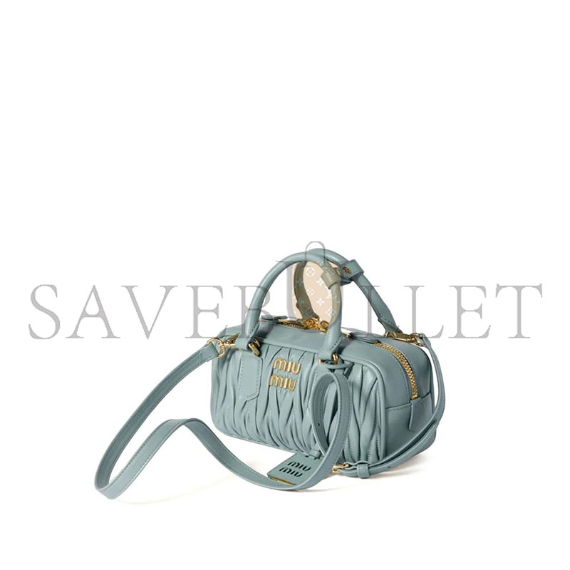 MIU MIU ARCADIE MATTRESSE TEXTURED HANDBAG 5BB142 (22*10.5*7.5cm)